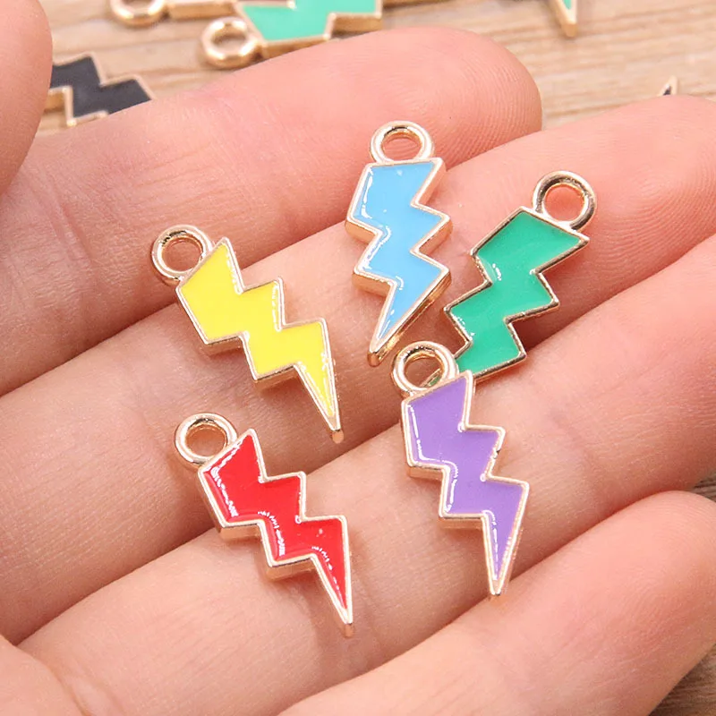 

40 шт., эмалевые Подвески 7x20 мм, 10 цветов