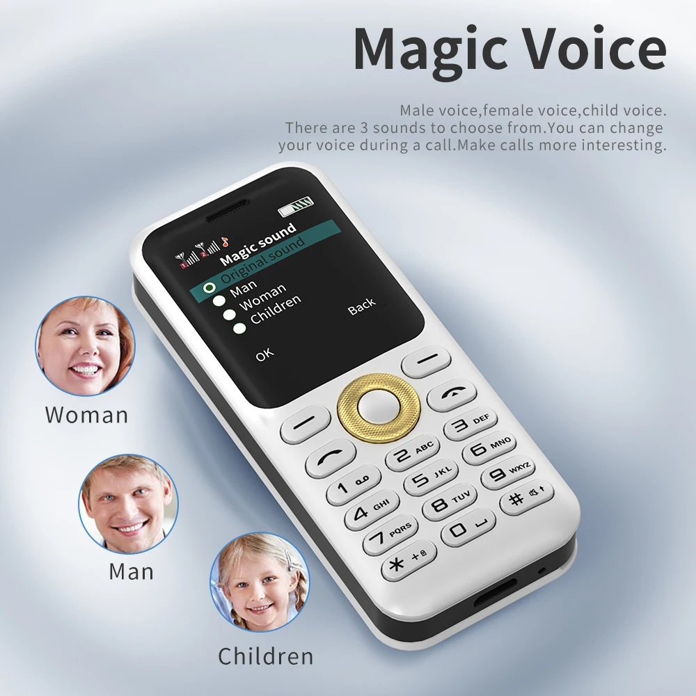 SERVO L8 Самый маленький телефон GSM Magic Записи голосовых звонков Черный список FM Bluetooth