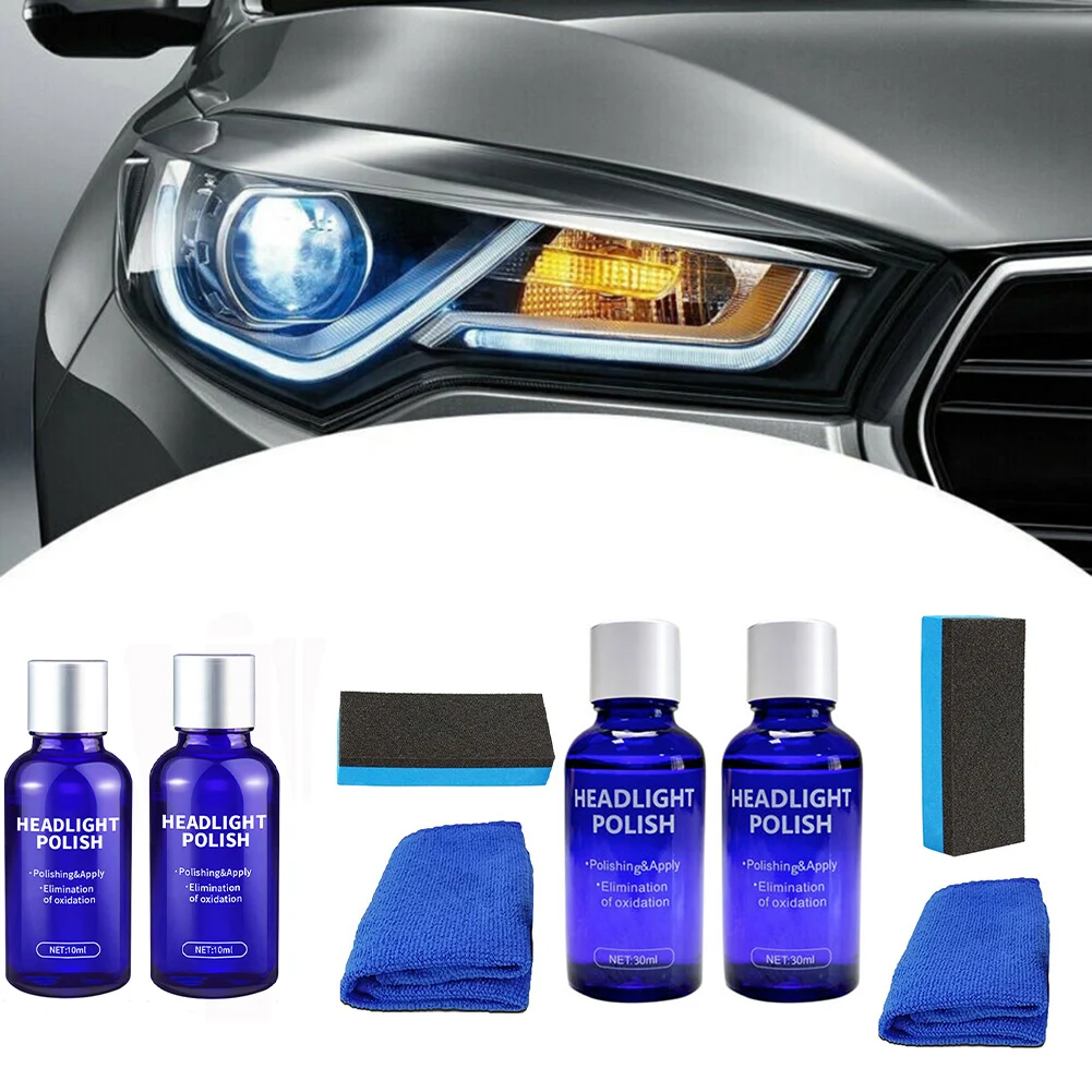 

30/10ML Car 9H Headlight Cover Len Restorer Repair Liquid Polish Cleaner Accessories For Car Lights Renovation And New Car Light