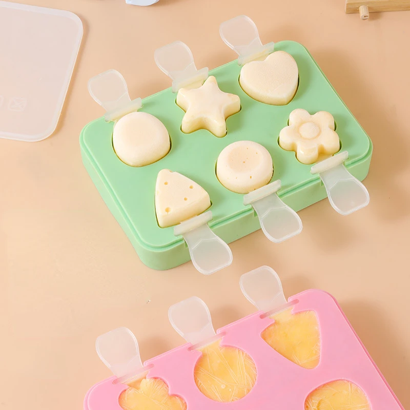 

Silicone Cheese Ice Cream Mold Diy Homemade Ice Cream Box with Lid Popsicle Mold Ice Cream Mold Ice Maker Ice Cube Tray