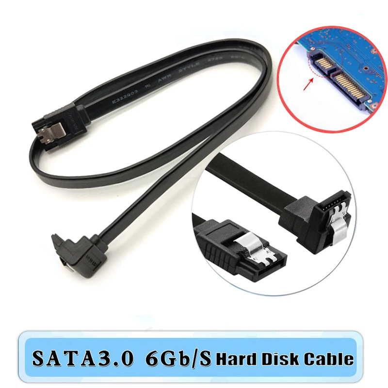 

SATA Cable 3.0 To Hard Disk Drive SSD HDD Sata 3 Straight Right-angle Cable For Asus MSI Gigabyte Motherboard High Speed Cable