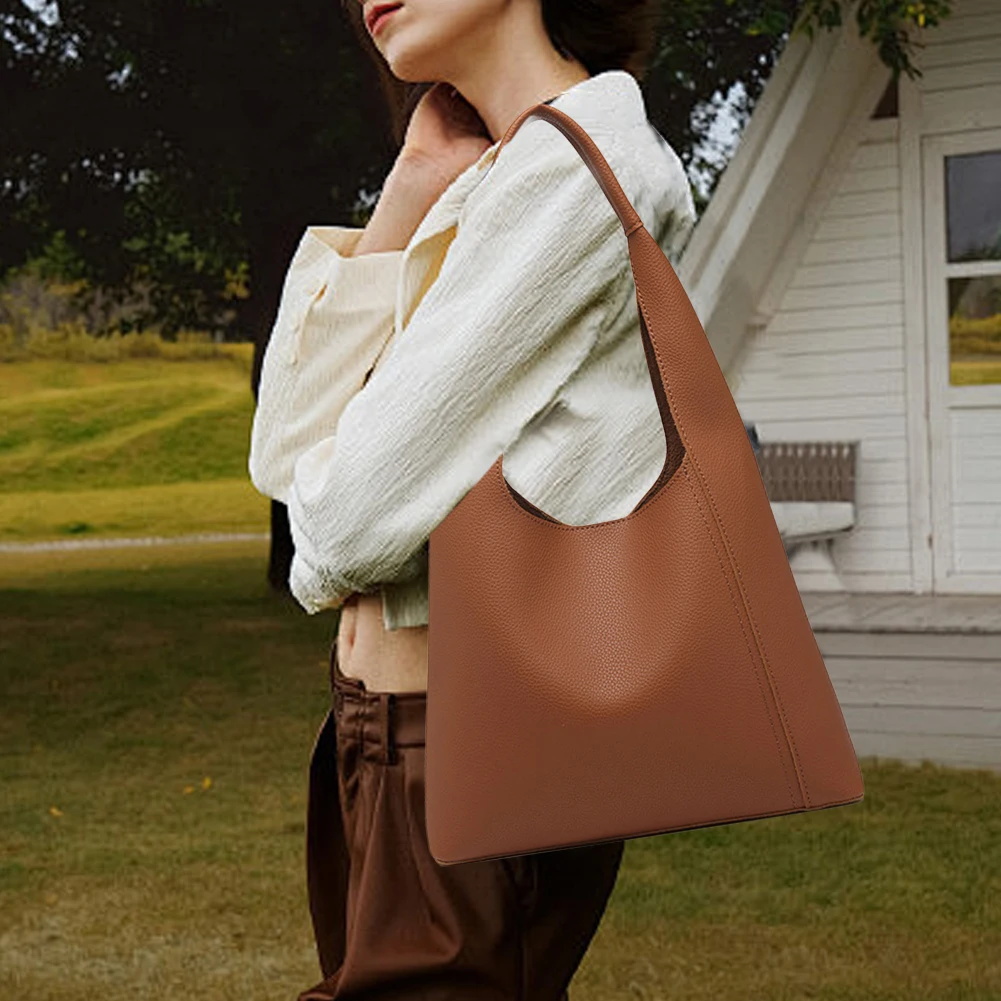 Большая сумка-тоут из искусственной кожи большая вместительная сумка-хобо с