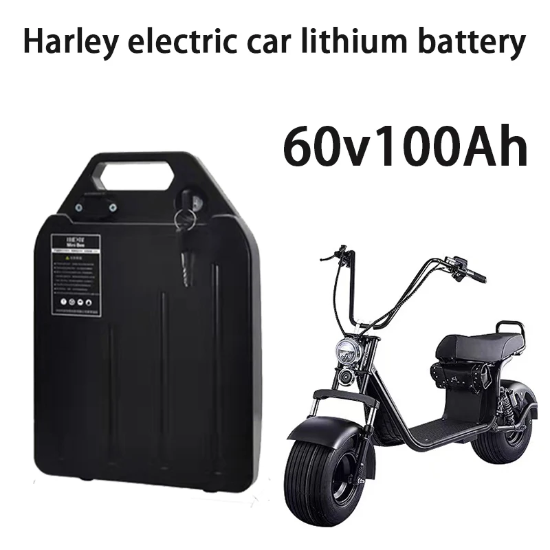 

Harley Electric Autoithium Battery Waterproof 18650Battery 60 v100ah For Two Wheel Foldable ecitycoco Electric Roller Bicycle