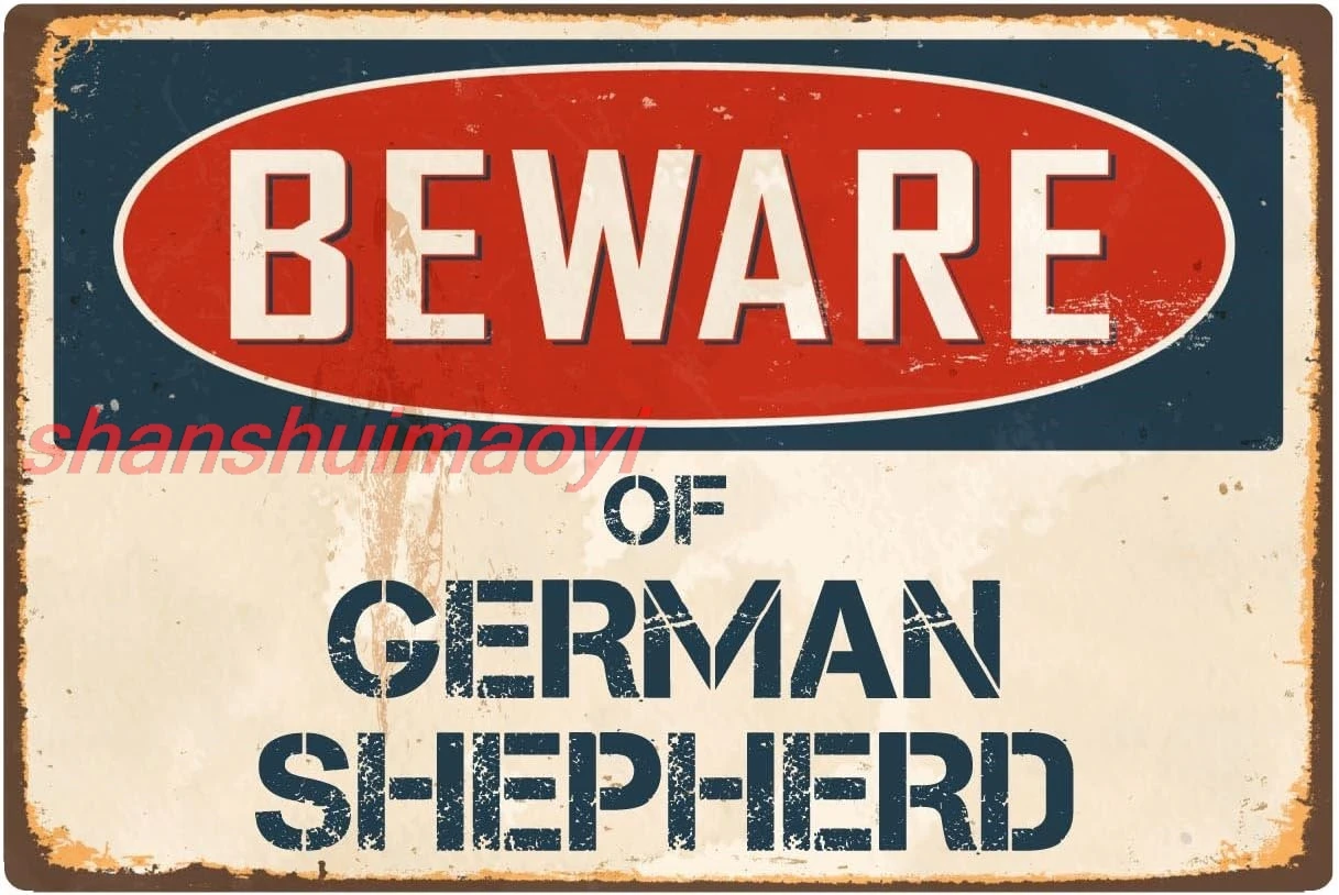 Металлическая табличка Пират Остерегайтесь немецкой овчарки