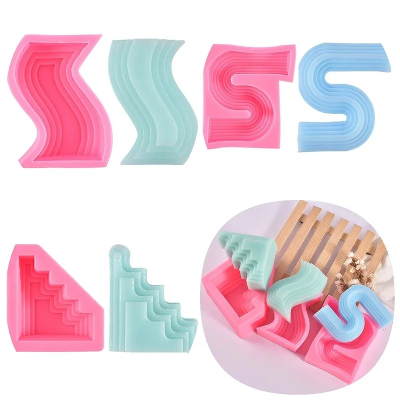 

Irregular Shape Candle Molds DIY Silicone Moulds Creative Home Decor Plaster DIY Molds Household Soap Molds Ornaments DIY