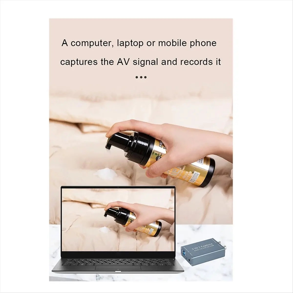 Фото AIishan Карта видеозахвата AHD Видеокарта TVI CVI к USB 3.0 1080P 60fps Коробка записи видео для прямой трансляции TVI CVI Видеокарта №1