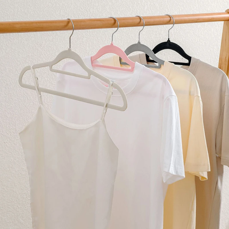 10 шт. флокирующая Нескользящая вешалка вращение на 360 ° крючок из нержавеющей