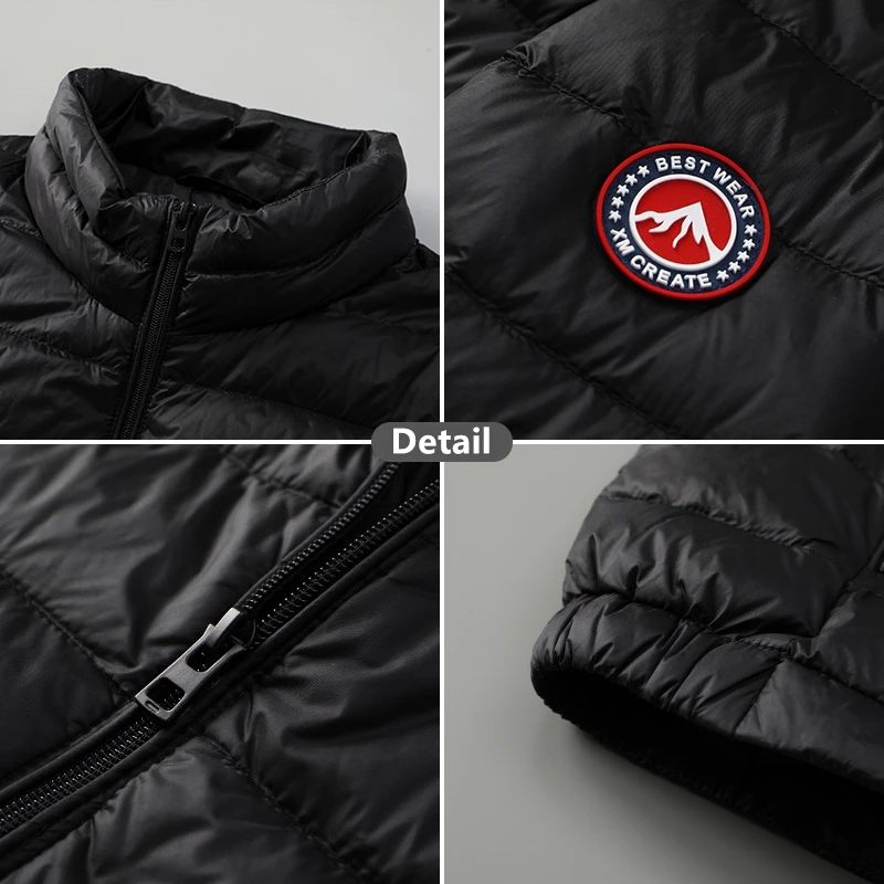 4XL 5XL 6XL 7XL lightweight down jacket 2022 winter brand clothing fashion armband men's casual big size loose warm down jacket