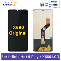original tested lcd for infinix hot 9 play x680 x680b lcd display screen touch digitizer assembly for infinix x680 display