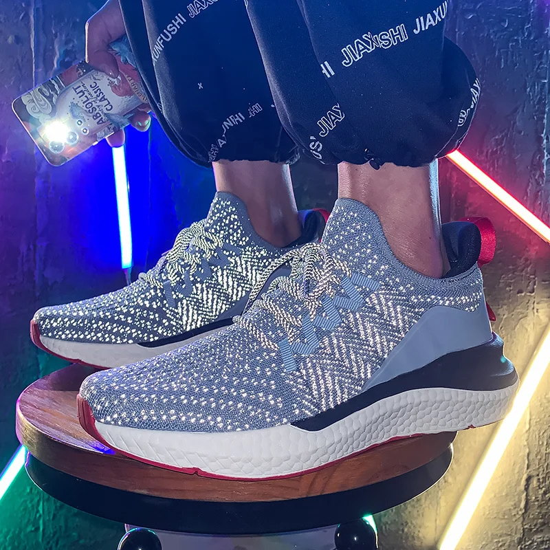 SALUDAS Sneakers 5 Fishbone Locking System Men Sports Shoes Light Running Stretch Breathable Knit Trainers Women Sneakers