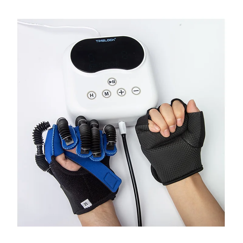 The latest physiotherapy equipment of mirrored robot gloves is safe and convenient to restore hand functions enlarge