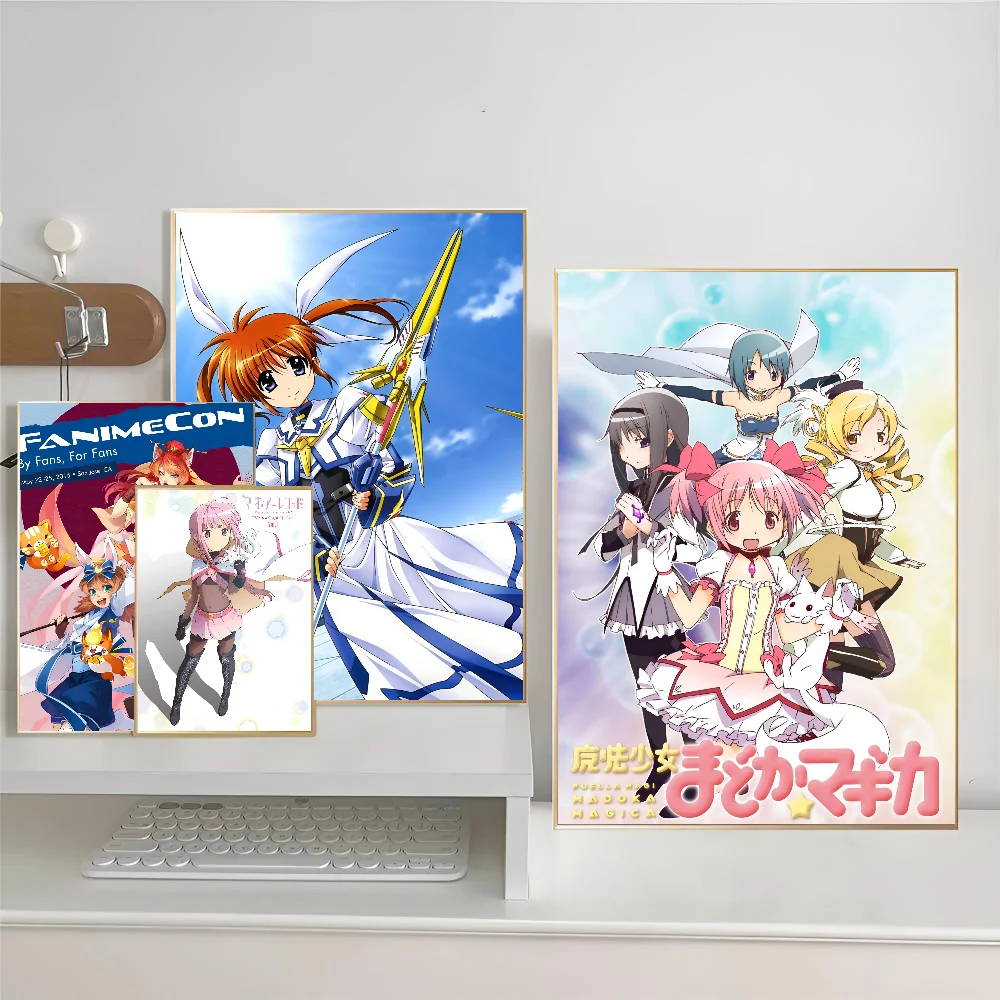 Puella Magi Madoka Magica Heroine Girl Atlas Плакат HD Настенное искусство Домашний декор для