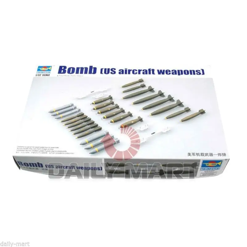 

US Stock 1/32 Trumpeter 03307 U.S. Aircraft Weapons Bombs for Battleplane Model Kit DIY TH05646-SMT2