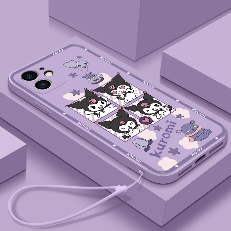 Чехол Kuromi Purple Tpu для Huawei Y7A Y7 2019 Y9 Prime Y6 Y6P P30 Lite P Smart Nova 5T Y70 Honor X8 X9 X8A X7 20 9X 50 Cover
