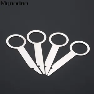 4 шт., Автомобильный ремонт, CD стерео радиоприемник, съемный лист, металлический инструмент, ключи, шпильки, инструмент для ремонта автомобиля для VW Ford Audi Mercedes Benz