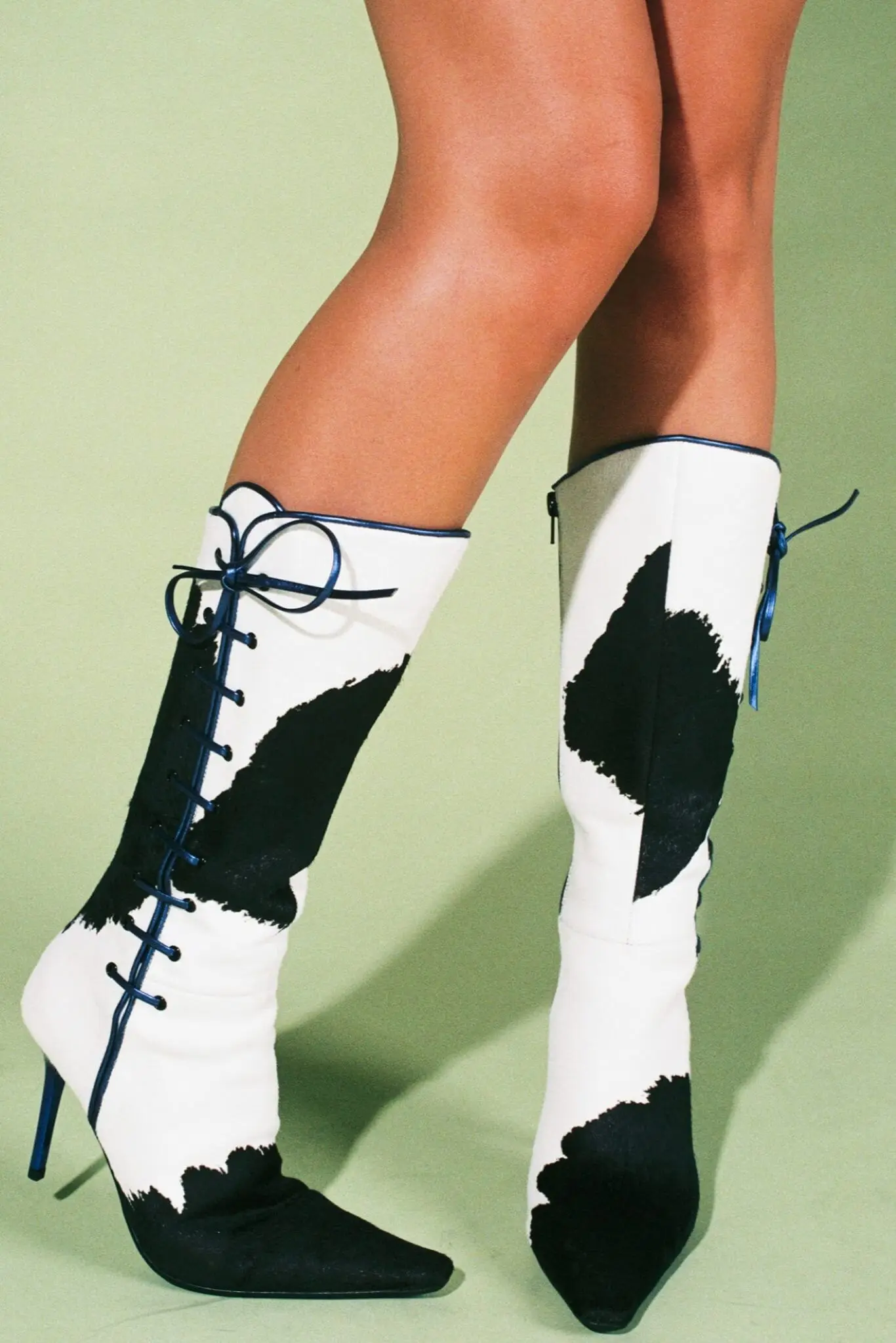 

Milk Black White Fur Cute Fashion Pointed Toe Winter Luxury Y2k Elegant Shoes Women's Boots Trend 2023 Free Shipping Promotion