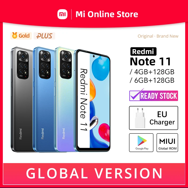 Xiaomi Redmi Note 11 Global Version Smartphone| 4GB 64GB 6GB 128GB | Snapdragon 680 | 90Hz AMOLED | 33W Pro Fast Charging