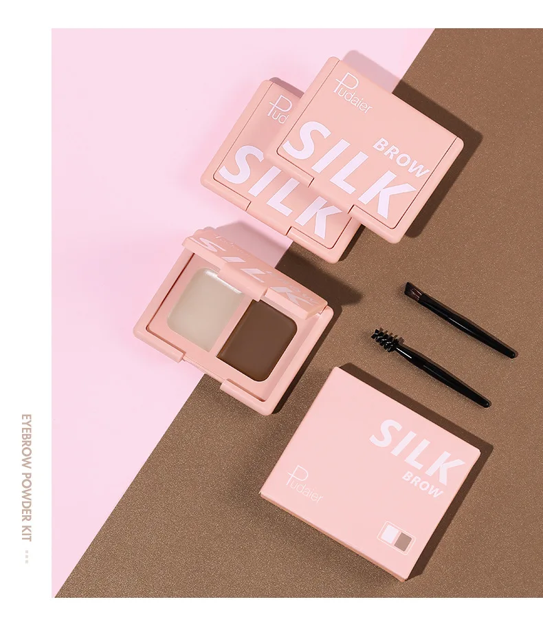 

2 Colors Double Effect Eyebrow Plaster Dyeing Shaping Cream Makeup Waterproof Sweatproof Easy To Color Girl Women