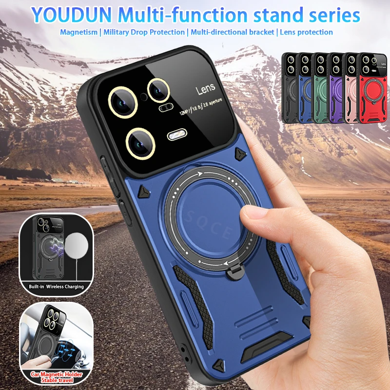 Чехол для Xiao mi 13 Pro ударопрочный бронированный чехол с кольцом-держателем чехлы