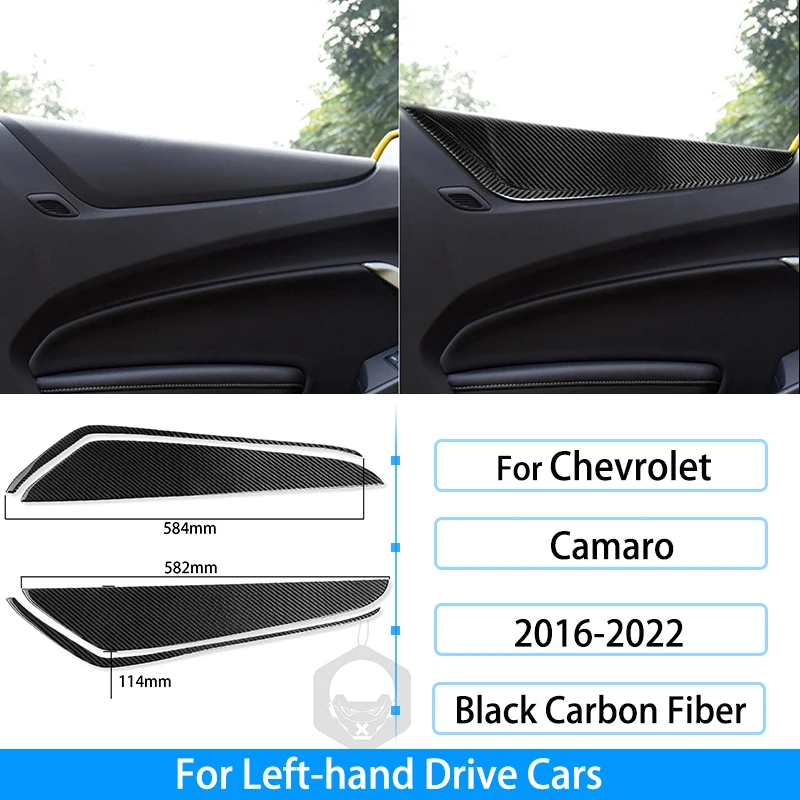 

Передние и задние панели из углеродного волокна для Chevrolet Camaro 2016-2022, крышка ручки, аксессуары для украшения салона автомобиля, наклейка