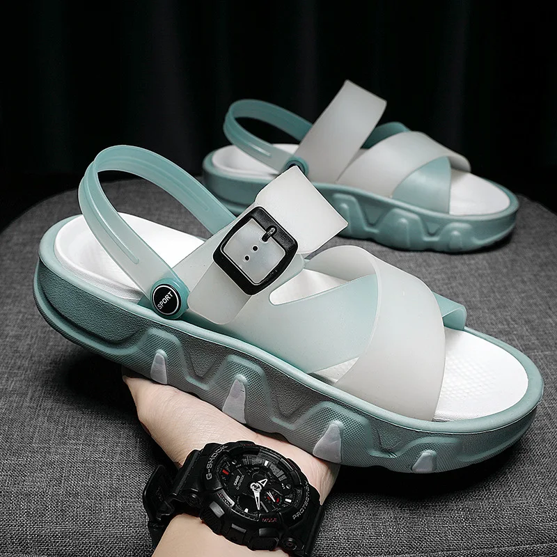 

Couple Sandals Summer 2022 New Large Size Fashion Women Shoes Leisure Outdoor Platform Shoes Mixed Colors Casual Slippers Man