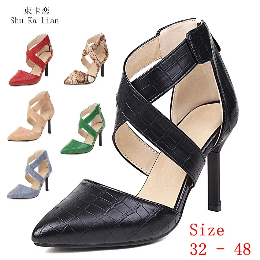 

Sexy Women High Heels 9 CM Pumps D Orsay High Heel Shoes Stiletto Woman Party Shoes Kitten Heels Plus Size 32 - 48