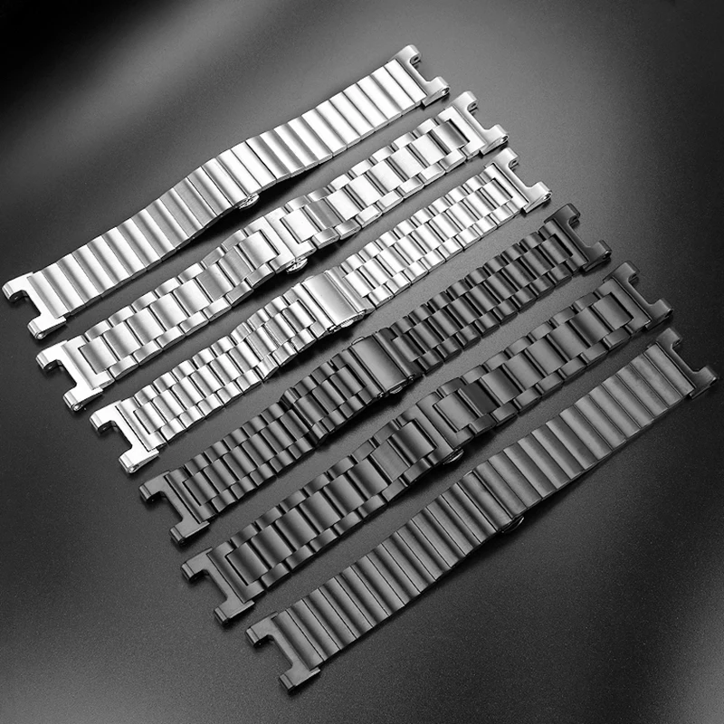 Luxury Stainless Steel Strap For Amazfit T-Rex T 2 Rex Pro Smart Watch Band Metal Wrist Belt For Xiaomi Amazfit Trex 2 Correa