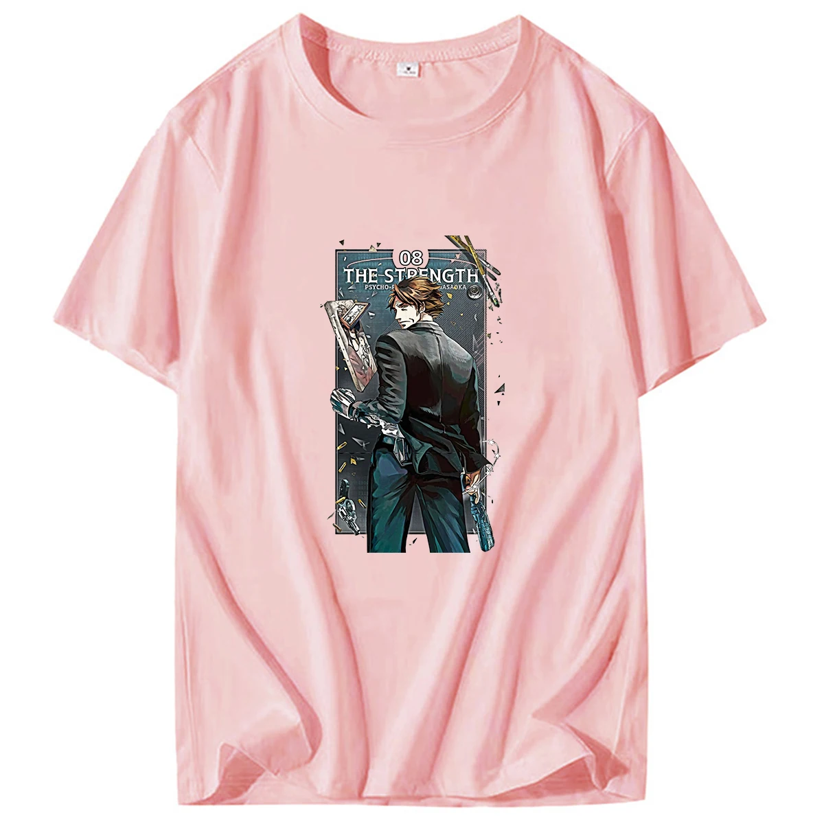 Футболка мужская с круглым вырезом коротким рукавом и принтом