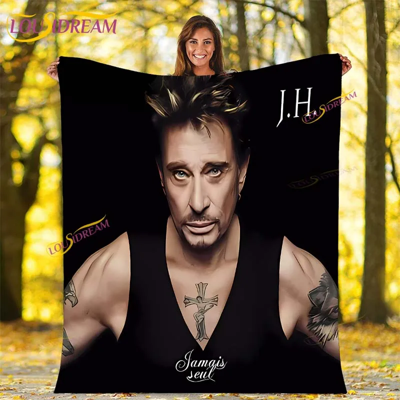 

Rock Johnny Hallyday Bedspread Bed Plaid Blanket Sofa Blanket Muslin Blanket Plaid On The Sofa Blankets For Beds Thin Blanket