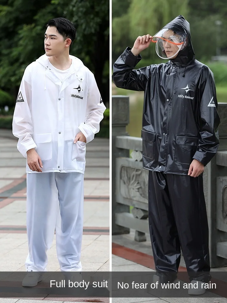 

Raincoat Rain Pants Suit Long Full Body Rainproof Summer Motorcycle Electric Vehicle Split Riding Take-out Poncho