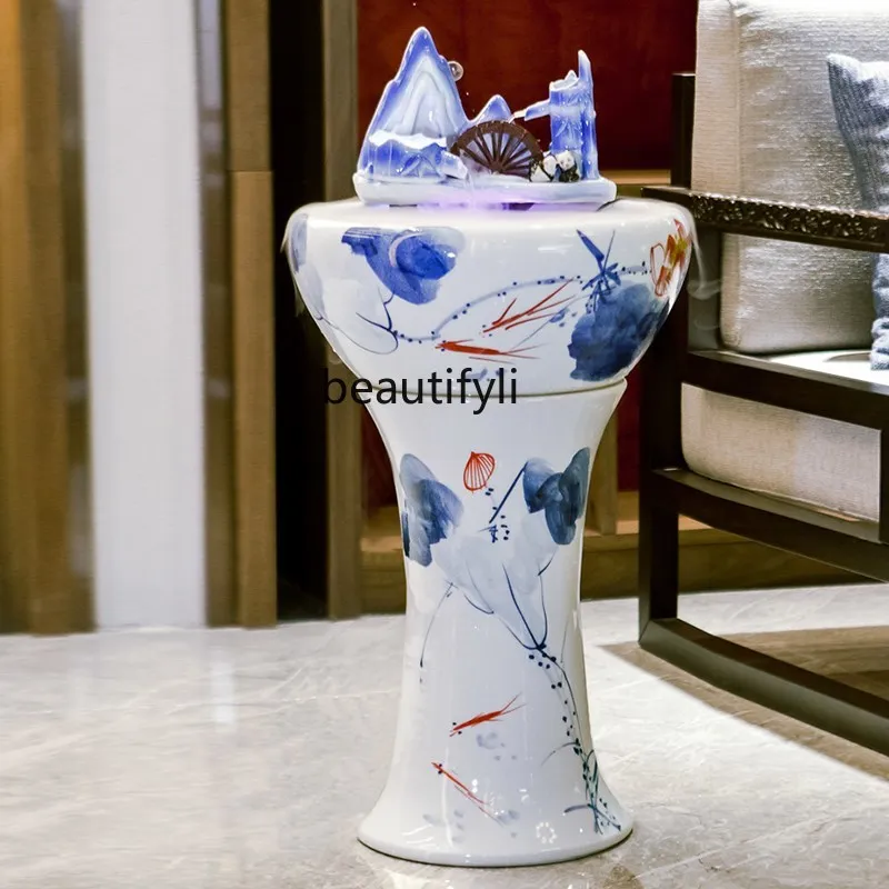 

GY Opening Gift for People Water Fountain Humidifier Lucky Feng Shui Living Room Office Home Decoration Shop Decoration