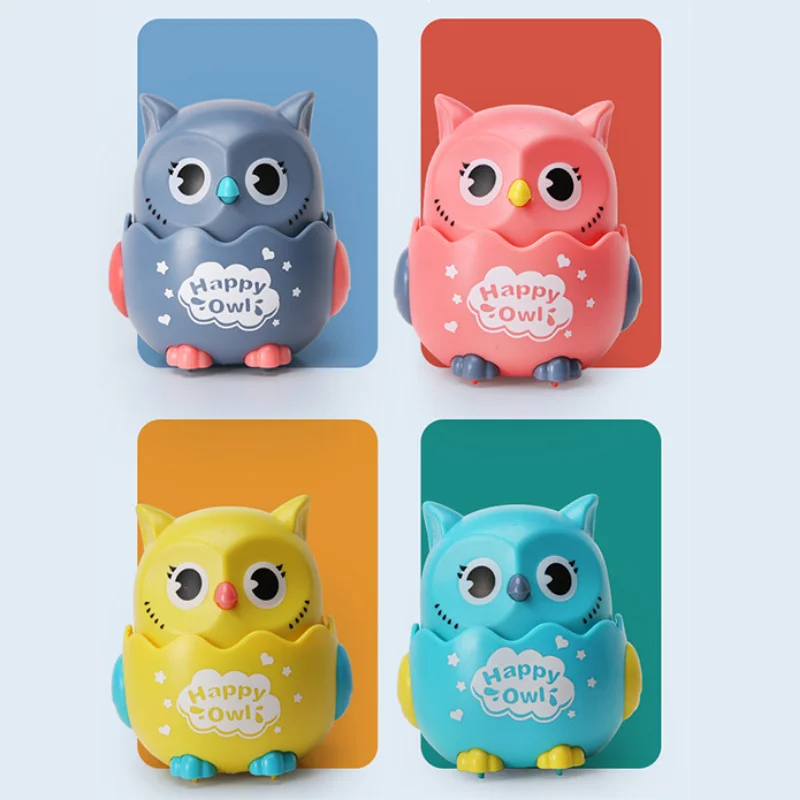 1PC Funny Owl Inertial Car Classic Wind Up Toys Cute Snail Baby Boy Girl Pull Back Toys Kindergarten Kids Gifts Inertial Car Toy images - 6