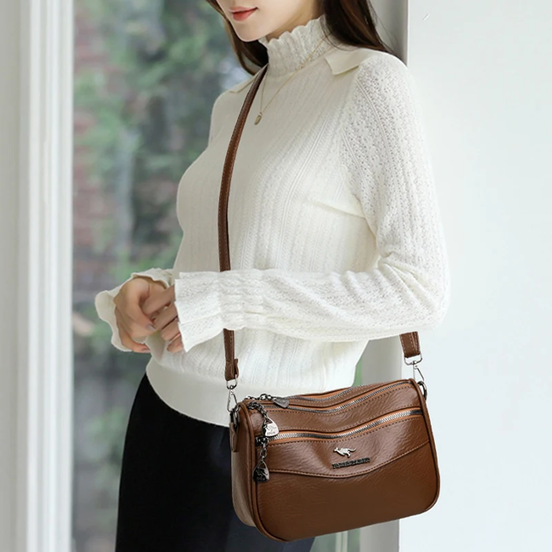 Высококачественные однотонные кошельки сумки на плечо роскошные женские через