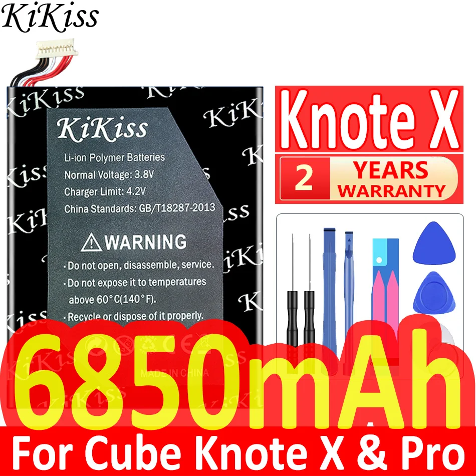 

6850mAh KiKiss Powerful Battery for ALLDOCUBE Cube Knote X & Pro Tablet PC Kubi KnoteX Rechargeable Replacement I1302-2871185-2s