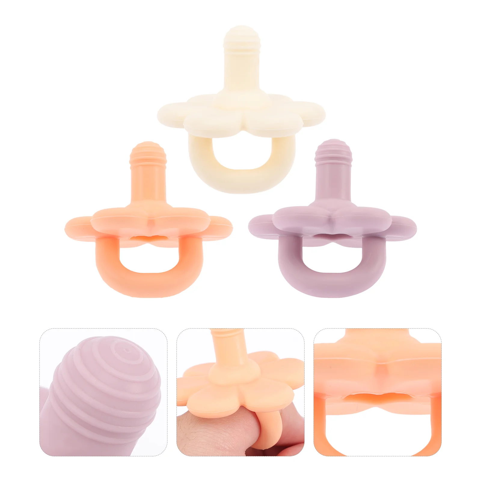 

Baby Pacifierteether Pacifiersteething Silicone Chew Toddler Infant Flower Soother Smoothie Mini Acrylic Bibs Kids Breastfeeding