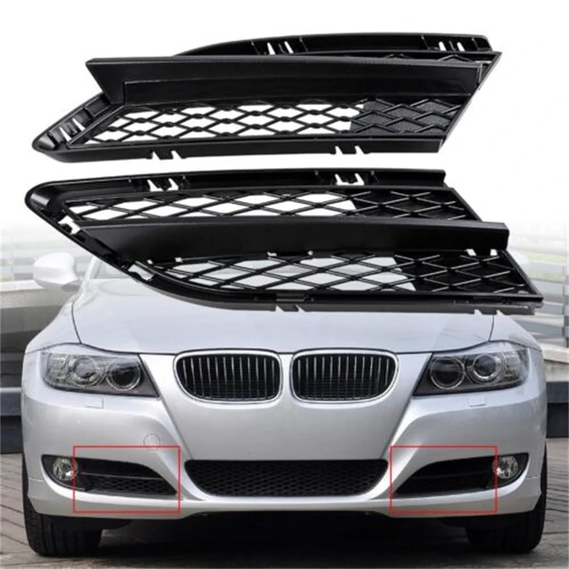 

Car Front Bumper Lower Fog Light Grille Mesh Grill For BMW 335i 328i E90 E91 2008-2010 2011 2012 51117198901 51117198902