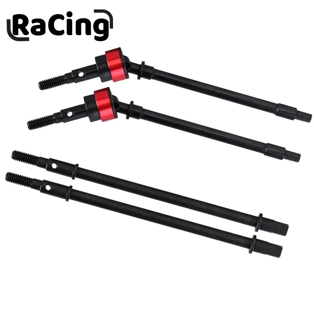 

2PCS Hard Steel Universal Joint Front & Rear Axle CVD Drive Shaft Dogbone for 1/10 RC Crawler Axial SCX10 Upgrade Option Parts