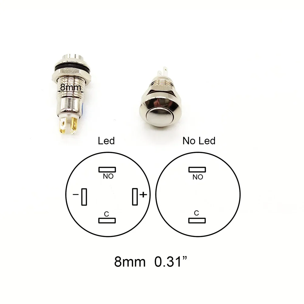 

Электрический Водонепроницаемый кнопочный выключатель питания, 12/19/22 мм, 6 в, 12 В, 220 В, 24 В, светильник катор ВКЛ./ВЫКЛ., мгновенный выключатель давления, фиксирующие контакты