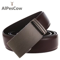 designer genuine leather belt for men 100 alps cowhide ratchet belt automatic buckle high quality casual waist strap male strap