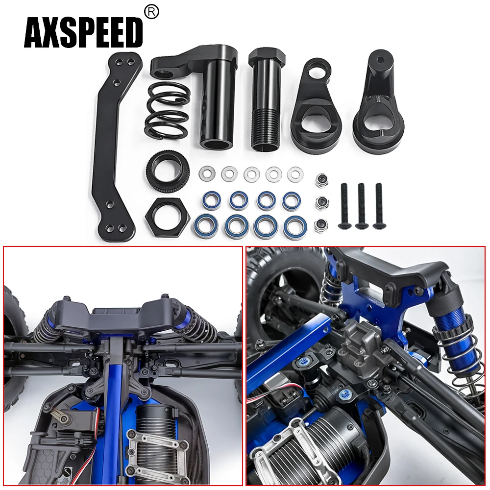 

Рулевое управление AXSPEED из алюминиевого сплава для кувалды масштаба 95076-4 1/8 полноприводный монстр-Трак внедорожник радиоуправляемая модель автомобиля обновленные детали