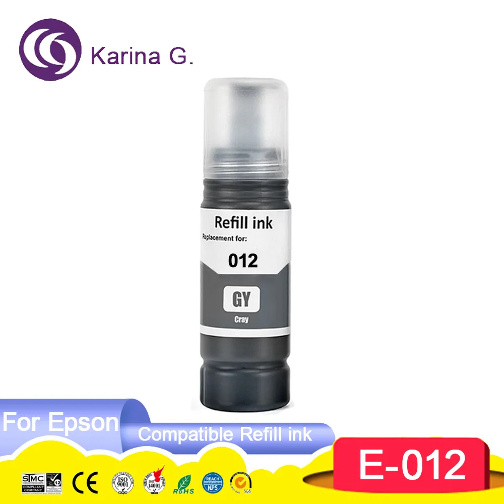011 012 Compatible Refill Ink For Epson Color Water Based Bottle ink T011 T012 Compatible Epson Ecotank L8160/L8180 ink. images - 6