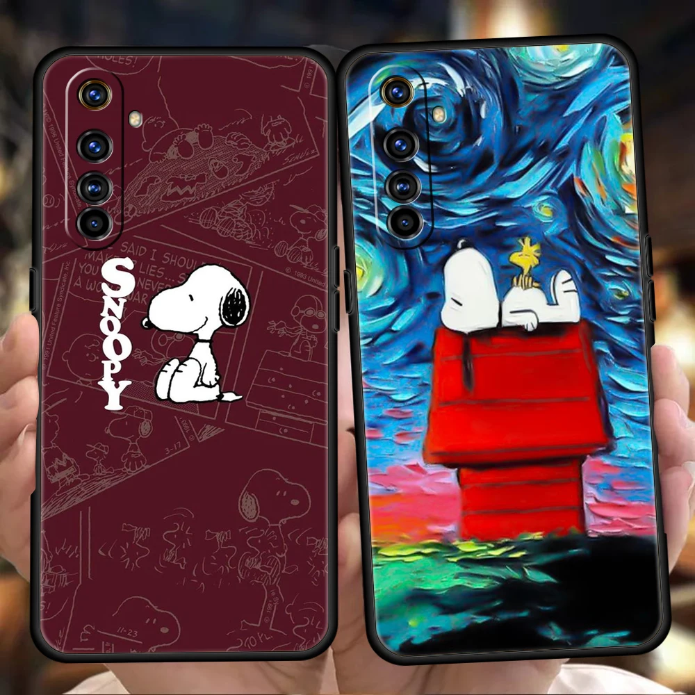 

Snoopy Happy Phone Case for Oppo A12 A74 A76 A16 Find X5 A95 A52 A53 A54 A15 Reno 6 Z 7 Pro A9 2020 5G Silicone Shell Fundas Bag