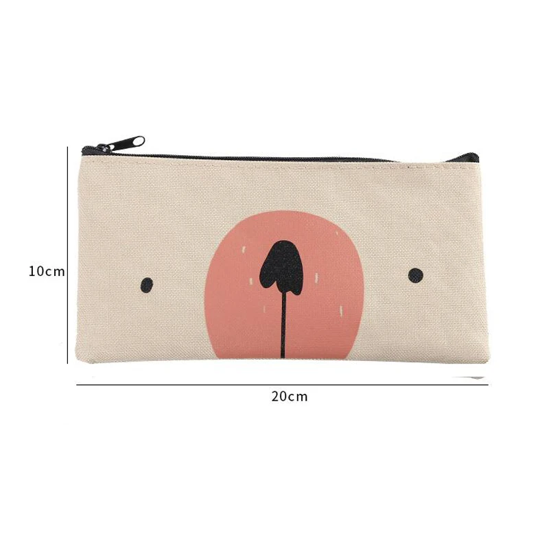 Cartoon Small Cosmetic Bag for Women Lipstick Makeup Brush Eyeliner Cute Mini Animals Printing Pencil Case | Багаж и сумки