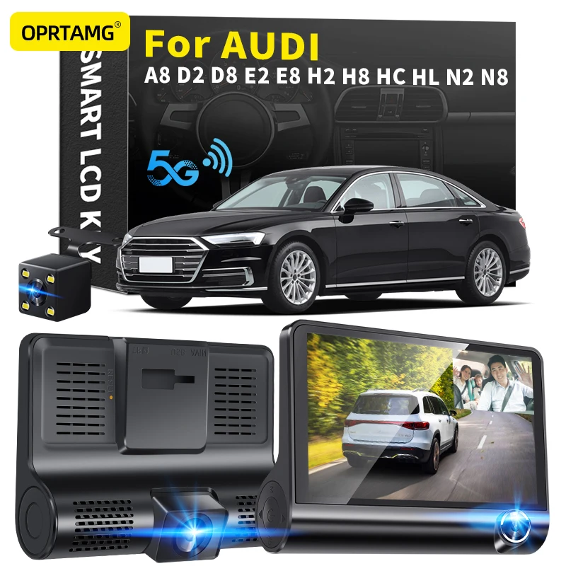 

OPRTAMG Dash Cam 540C6 Car DVR 3 Cameras Lens 4.0 Inch 1080P dashcam For Audi A8 D2 D8 E2 E8 H2 H8 HC HL N2 N8 1994-2021 2022