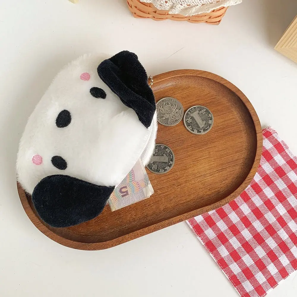 

Portable Plush Puppy Coin Purse Funny Cartoon Dog Zipper Small Item Bag Storage Bag Korean Style Earphone Date-cable Bag Girl