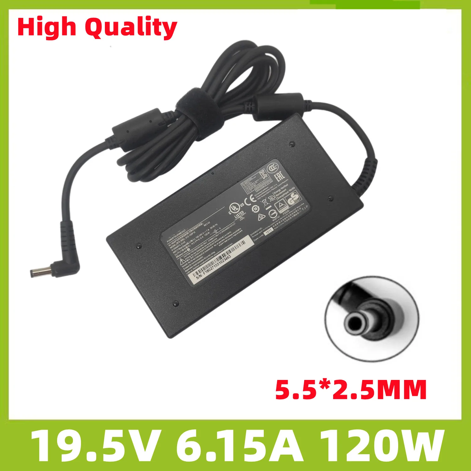 

Original 19.5V 6.15A 120W 5.5*2.5 Laptop Adapter Charger Power supply For MSI GE70 GE60 GE72 GS70 GP60 GX60 A12-120P1A A120A010L