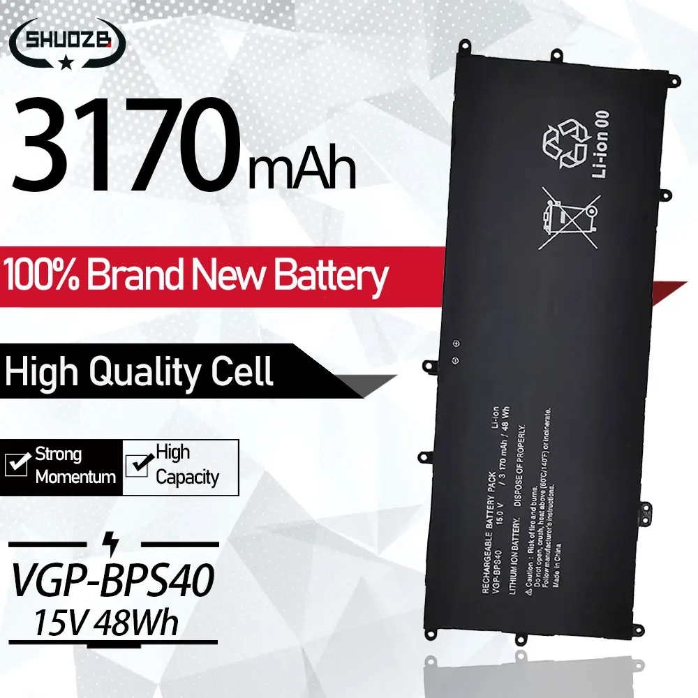 

VGP-BPS40 Battery For SONY Vaio Flip SVF 15A SVF15N17CXB SVF15NB1GL SVF15NB1GU SVF15NA1GU 14A SVF14N SVF14NA1UL BPS40 15V New
