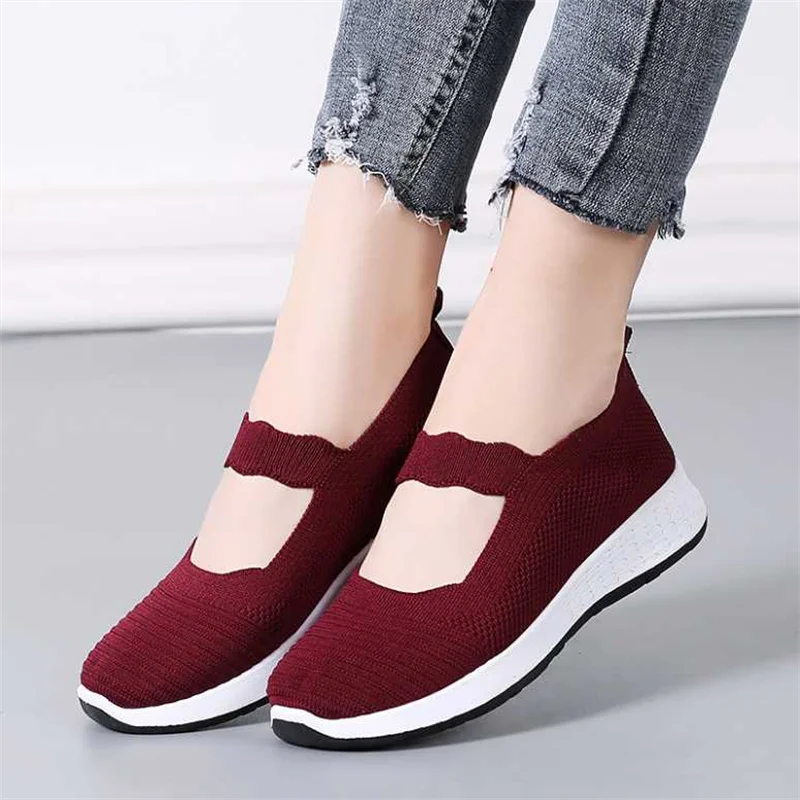 Women's Flat Shoes Slip on Walking Jogging Loafers Summer Comfortable Women Old Man Shoes Soft Sole Pedal Moccasin Zapatos Mujer