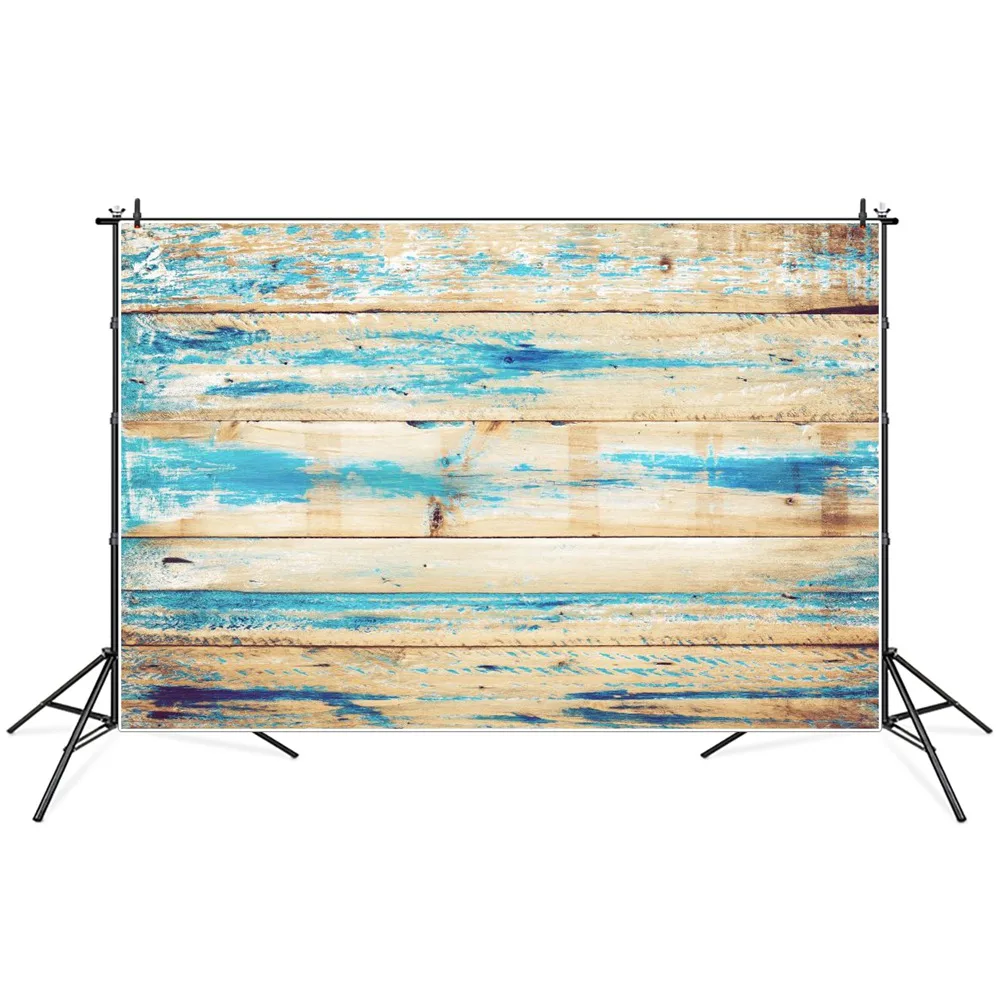 

Grunge Faded Blue Wooden Plank Texture Photography Backdrops Custom Board Floor Decoration Ins Studio Photo Backgrounds Props