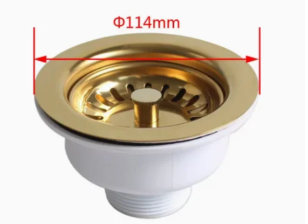 

Ситечко для слива раковины Talea 114 мм, стальной шариковый корпус, позолоченный Материал PVD, аксессуары для раковины XK223C034, 1 шт.